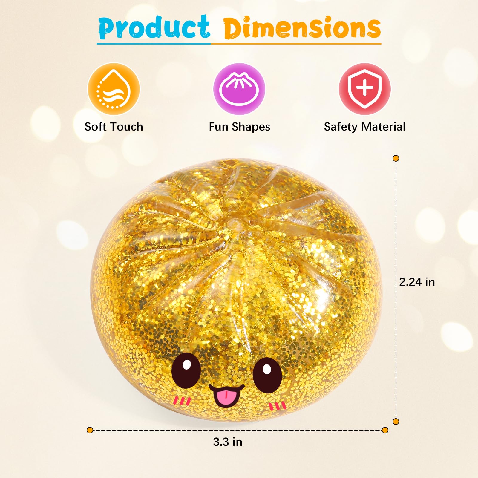 Amazon.com: Sugar Dumpling Squishy,Viral Bao Bun Squishy Dumling